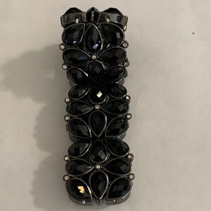 Black Beaded Hair Clip